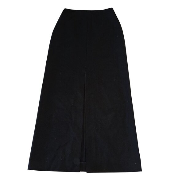 IRO Isice Black Virgin Wool Blend Front Slit Maxi Skirt Women's FR 36
